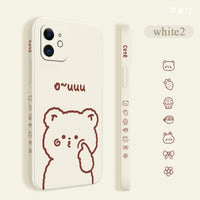 cute cartoon bear wallet phone case