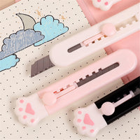 Utility Knife Box Cutter Cartoon Cat Lovely Paw Pointed Cute